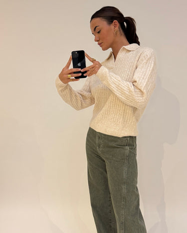 TILTIL Pero Polo Knit Sand - Things I Like Things I Love