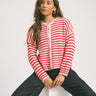 TILTIL Petra Cardigan Striped Pink Red One Size - Things I Like Things I Love