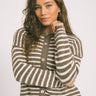 TILTIL Petra Cardigan Striped Taupe One Size - Things I Like Things I Love