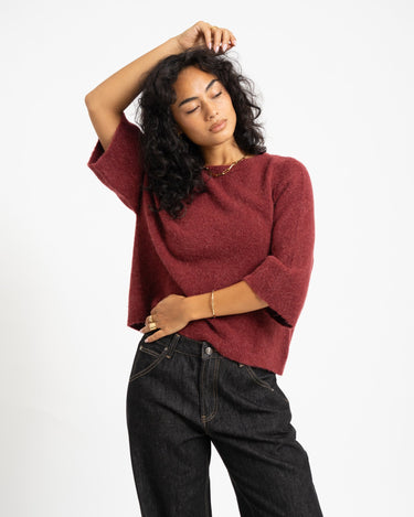 TILTIL Phoebe Shortsleeve Knit Bordeaux - Things I Like Things I Love