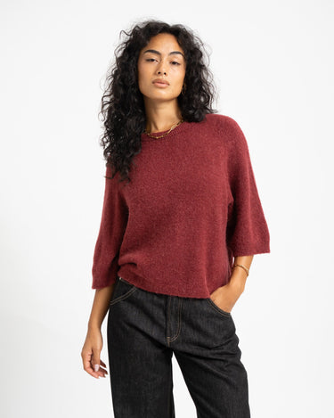 TILTIL Phoebe Shortsleeve Knit Bordeaux - Things I Like Things I Love