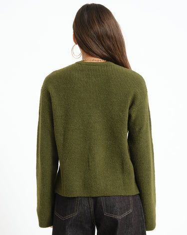 TILTIL Pia Knitted Cardigan Olive Green - Things I Like Things I Love