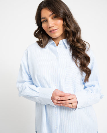 TILTIL Pippa Seersucker Shirt Lightblue - Things I Like Things I Love
