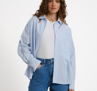 TILTIL Pippa Seersucker Shirt Lightblue - Things I Like Things I Love