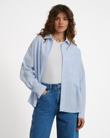 TILTIL Pippa Seersucker Shirt Lightblue - Things I Like Things I Love