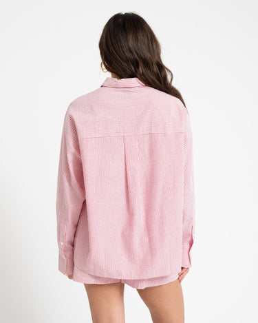 TILTIL Pippa Seersucker Shirt Red - Things I Like Things I Love