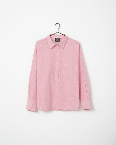 TILTIL Pippa Seersucker Shirt Red - Things I Like Things I Love