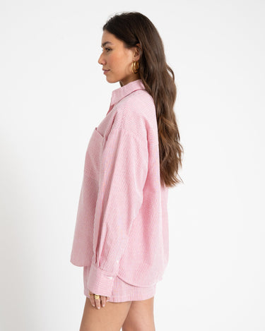 TILTIL Pippa Seersucker Shirt Red - Things I Like Things I Love