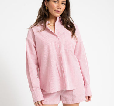 TILTIL Pippa Seersucker Shirt Red - Things I Like Things I Love