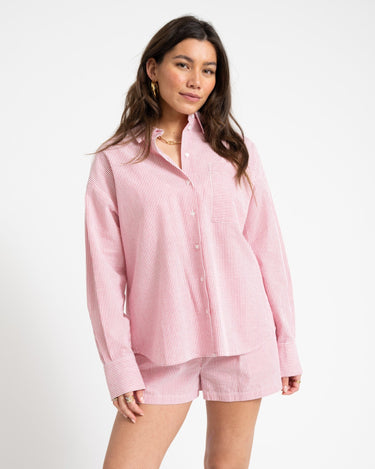 TILTIL Pippa Seersucker Shirt Red - Things I Like Things I Love