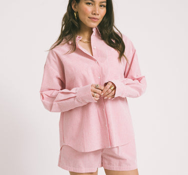 TILTIL Pippa Seersucker Shirt Red - Things I Like Things I Love