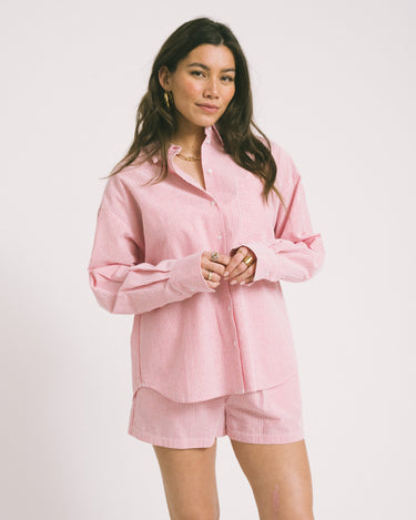 TILTIL Pippa Seersucker Shirt Red - Things I Like Things I Love