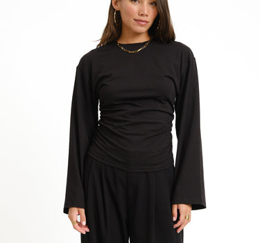 TILTIL Pleated Tammy Longsleeve Zwart - Things I Like Things I Love
