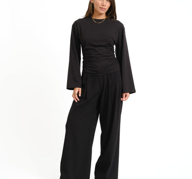 TILTIL Pleated Tammy Longsleeve Zwart - Things I Like Things I Love