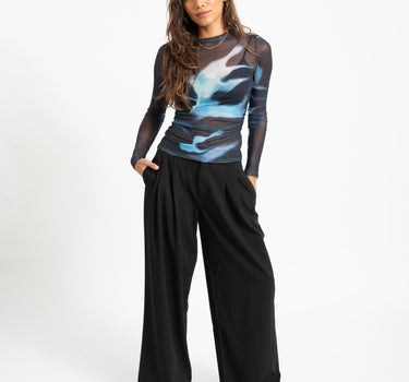 TILTIL Pleated Tara Mesh Longsleeve Blauw - Things I Like Things I Love