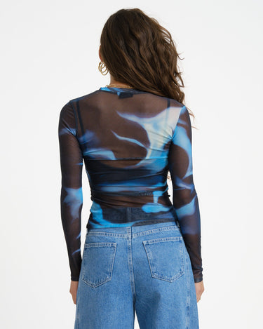 TILTIL Pleated Tara Mesh Longsleeve Blauw - Things I Like Things I Love