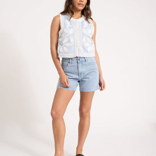 TILTIL Polly Gilet Embroidery Light Blue - Things I Like Things I Love