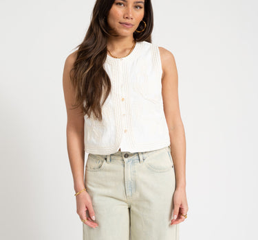 TILTIL Polly Gilet Embroidery Off - white - Things I Like Things I Love