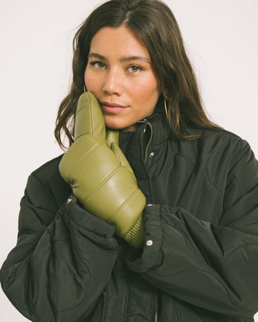 TILTIL Puffy Mittens PU Avocado Green - Things I Like Things I Love