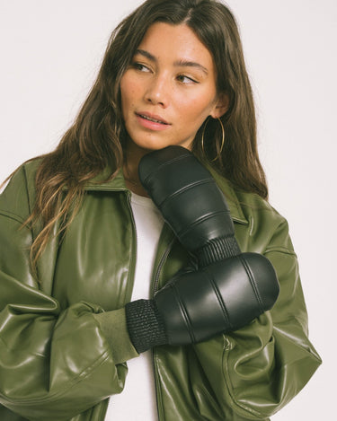 TILTIL Puffy Mittens PU Black - Things I Like Things I Love