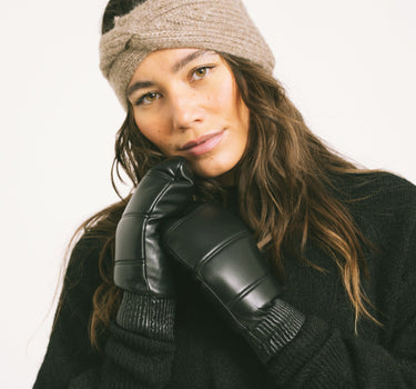 TILTIL Puffy Mittens PU Black - Things I Like Things I Love