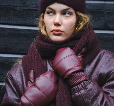 TILTIL Puffy Mittens PU Bordeaux - Things I Like Things I Love