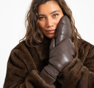 TILTIL Puffy Mittens PU Bruin - Things I Like Things I Love