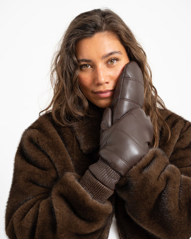 TILTIL Puffy Mittens PU Bruin - Things I Like Things I Love