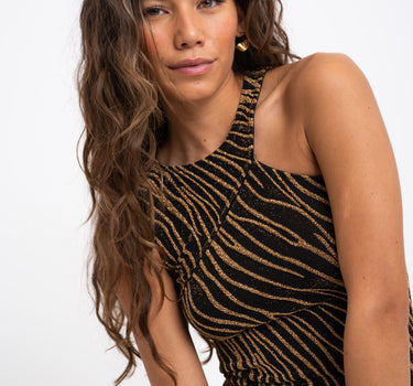 TILTIL Rachelle Top Zebra Black Gold - Things I Like Things I Love
