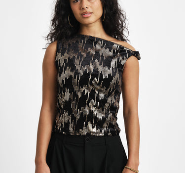 TILTIL Rapha Off Shoulder Sequins Top Black - Things I Like Things I Love