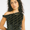 TILTIL Rapha Off Shoulder Velvet Black - Things I Like Things I Love