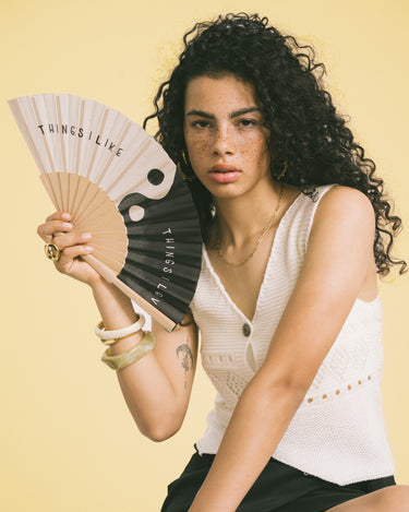 TILTIL Richelle Knit Top Button White One Size - Things I Like Things I Love