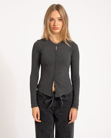 TILTIL Riley Longsleeve Rib Grey - Things I Like Things I Love