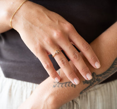 TILTIL Ring Choco Zircon Gold - Things I Like Things I Love