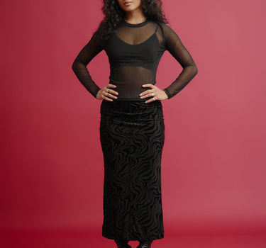 TILTIL Rody Maxi Skirt Zebra Black - Things I Like Things I Love