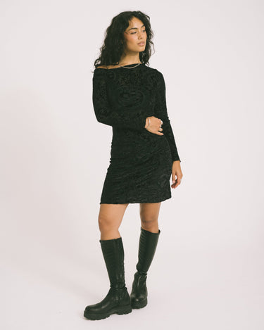 TILTIL Rody Mesh Skirt Velvet Black - Things I Like Things I Love