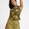 TILTIL Rody Mesh Top Flower Green - Things I Like Things I Love