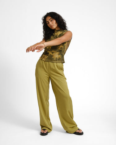 TILTIL Rody Mesh Top Flower Green - Things I Like Things I Love