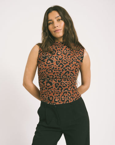 TILTIL Rody Mesh Top Leopard Orange - Things I Like Things I Love
