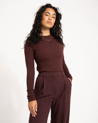 TILTIL Roelie Rib Pullover Brown - Things I Like Things I Love