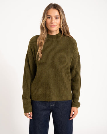 TILTIL Ronja Crewneck Knit Olive - Things I Like Things I Love