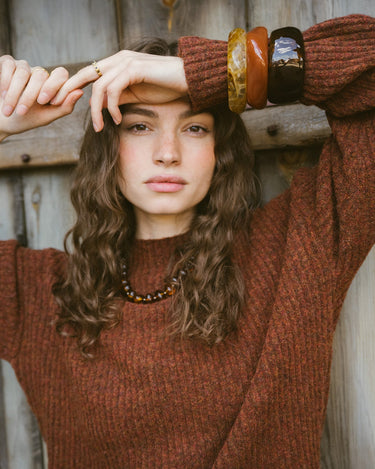 TILTIL Ronja Crewneck Knit Rust - Things I Like Things I Love