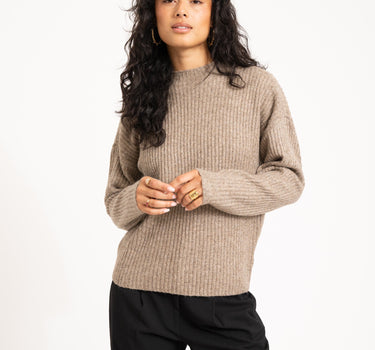 TILTIL Ronja Crewneck Knit Taupe - Things I Like Things I Love