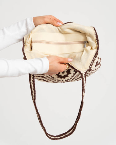 TILTIL Rounded Crochet Bag Brown - Things I Like Things I Love