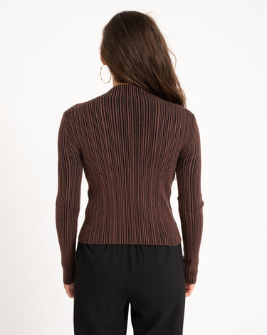 TILTIL Rowie Contrasted Knit Brown Black - Things I Like Things I Love