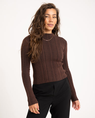 TILTIL Rowie Contrasted Knit Brown Black - Things I Like Things I Love