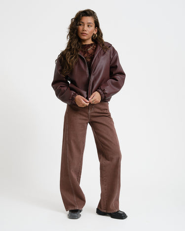 TILTIL Saar PU Bomber Bordeaux - Things I Like Things I Love