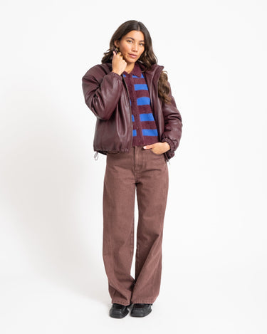 TILTIL Saar PU Bomber Bordeaux - Things I Like Things I Love