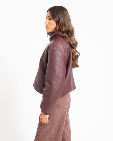 TILTIL Saar PU Bomber Bordeaux - Things I Like Things I Love