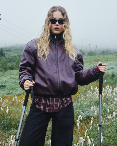 TILTIL Saar PU Bomber Bordeaux - Things I Like Things I Love
